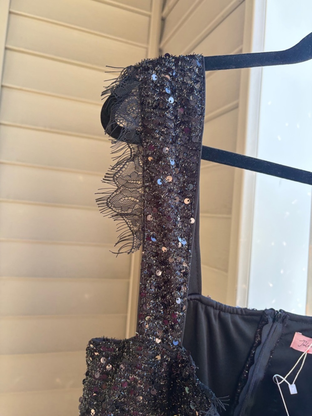 🆕Juliet Roses Black Sequin Midi Dress Size 16 Sparkly Party Lace Glam Dress NWT - Picture 11 of 17